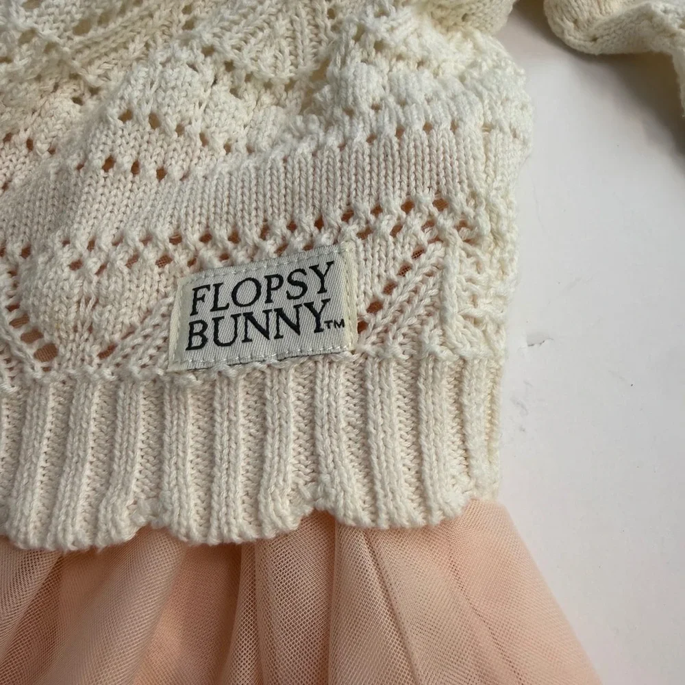 Peter Rabbit Girls 2 Piece Dress Knit Cardigan Bunny Set Pink Tulle 18 months